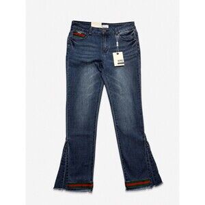 KOKO PLUS Premium Jeans Women’s Size 14 Skinny Stretch Raw Hem Split Leg NWT